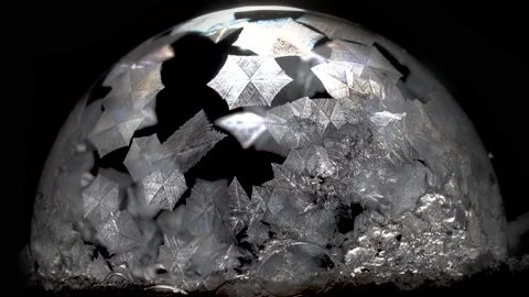 Frozen Bubble in Macro High Detail Stock Footage 182895344