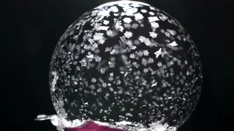 Frozen Bubble in Macro High Detail Stock Footage 182944162
