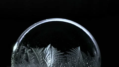 Frozen bubble winter holidays background Stock Footage 100564594