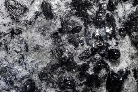 Frozen burned coal texture background. Stock Photos