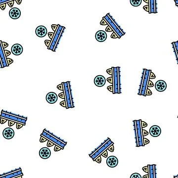 Frozen chicken carcass meat vector seamless pattern Stock Illustration