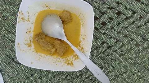 Frozen Chicken Curry in Front of Camera Video stock 347248485