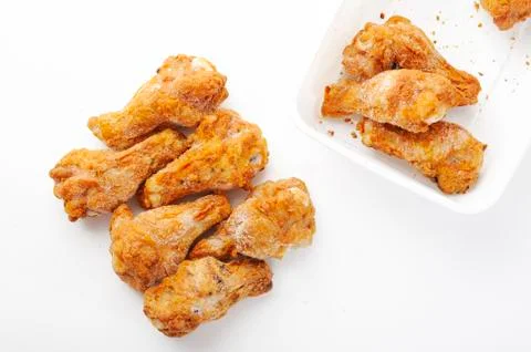 Frozen chicken on white background Stock Photos