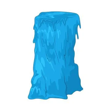 Frozen cliff illustration Stock Illustration