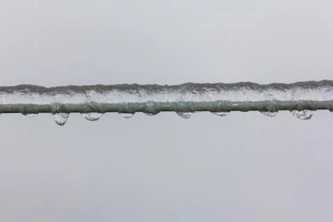 Frozen clothes line Stock Photos