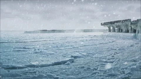Frozen coast Video stock 60088108