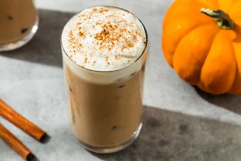 Frozen Cold PSL Pumpkin Spice Latte Stock Photos
