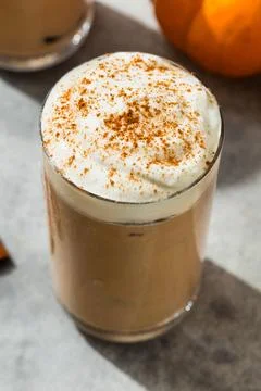 Frozen Cold PSL Pumpkin Spice Latte Stock Photos