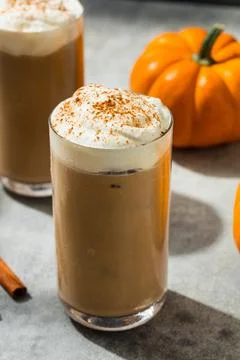 Frozen Cold PSL Pumpkin Spice Latte Stock Photos