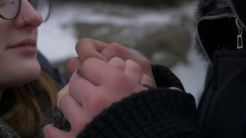 Frozen couple in love Stock Footage 72247329