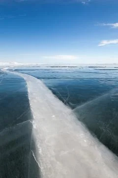 Frozen crack Foto stock