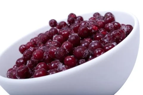 Frozen cranberries Stock Photos