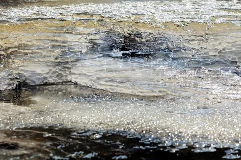 Frozen creek Stock Photos