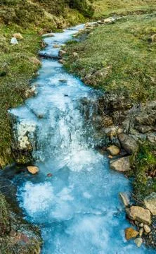 Frozen creek Foto stock