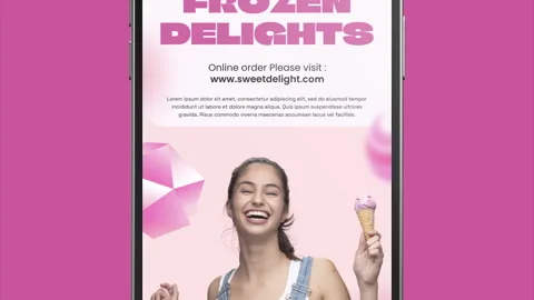 Frozen Delights Vertical Promo Stock After Effects