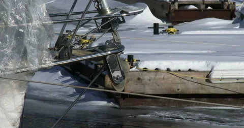 Frozen docks downtown Toronto Stock Footage 47482671