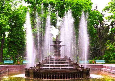 Frozen drops in the flight Stock Photos