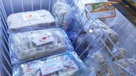 Frozen dumplings Stock Photos