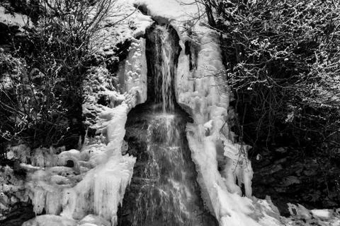 Frozen falls Stock Photos
