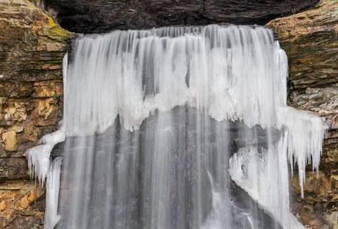 Frozen Falls Stock Photos