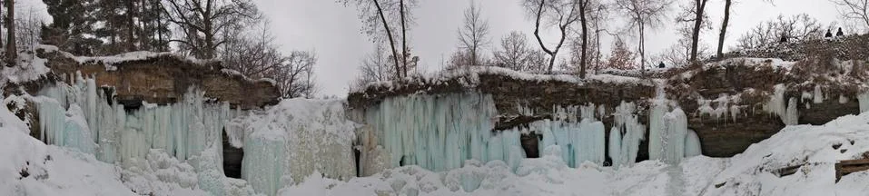 Frozen falls Stock-Fotos