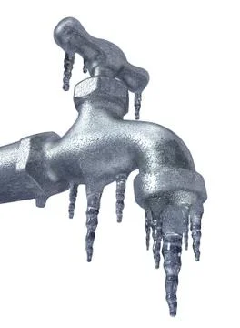 Frozen faucet Stock Illustration