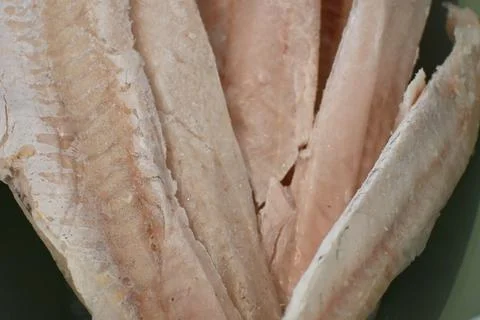 Frozen fish fillets close-up Stock Photos