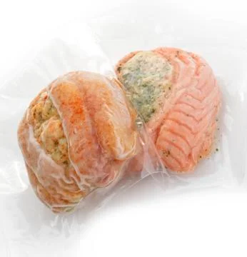 Frozen fish fillets Foto stock