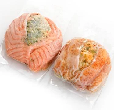 Frozen fish fillets Stock Photos