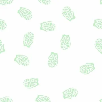 Frozen fish glyph vector seamless pattern Stock Illustration