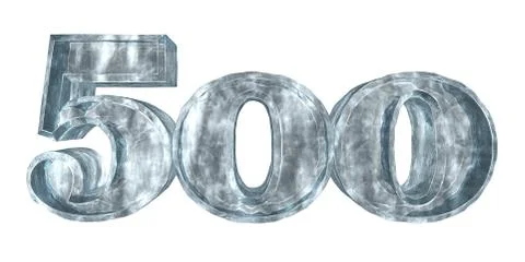 Frozen five hundred - 3d rendering Illustrazione stock