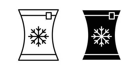 Frozen food bag icon vector art Illustrations Stock Illustration