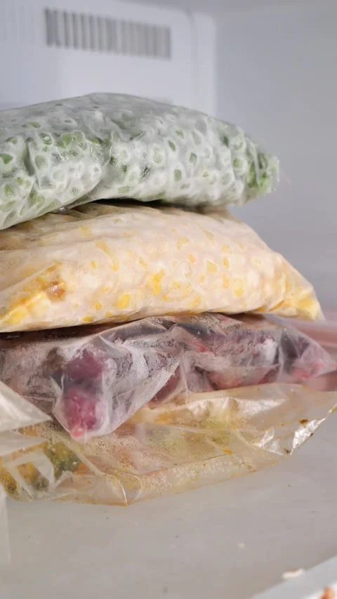 Frozen food storage in a kitchen Stock Footage 341645579