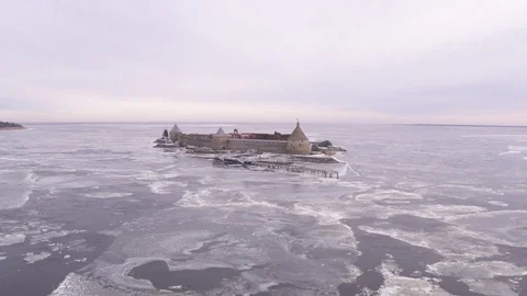 Frozen fortress - bay in ice Видео 123779548