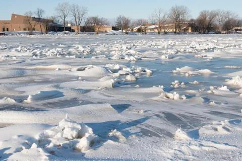 Frozen Fox River Stock Photos
