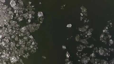 Frozen Fraser River, Canada Stock Footage 254515991