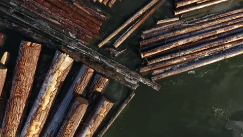 Frozen Fraser River - Canada Stock Footage 254516173