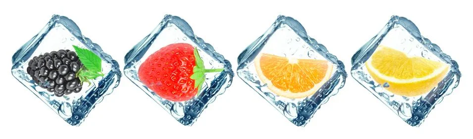 Frozen fruit Foto stock