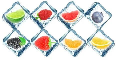 Frozen fruit Stock Photos