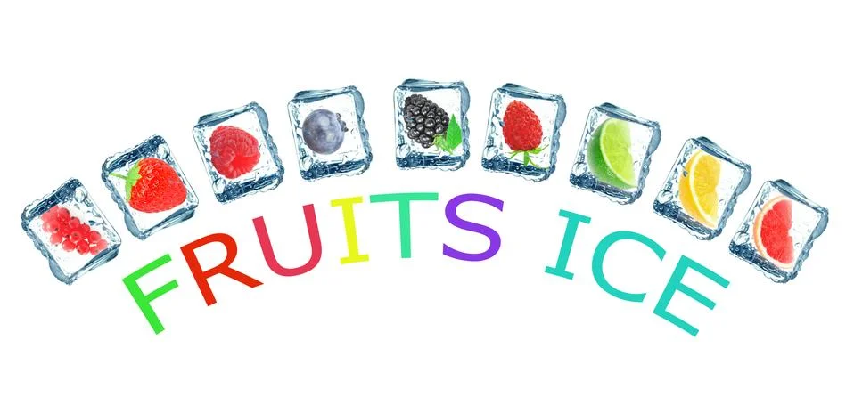 Frozen fruit Stock Photos