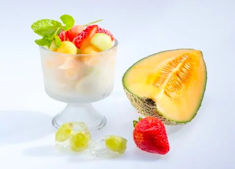 Frozen fruit salad Stock Photos