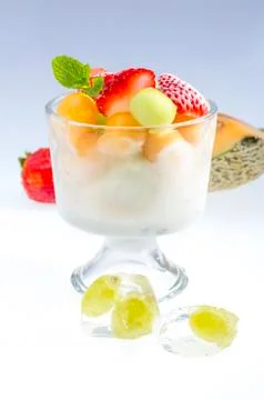 Frozen fruit salad Stock Photos
