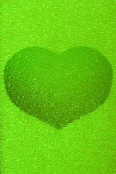 Frozen gemerald heart Stock-Fotos