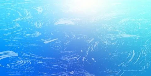 Frozen glass background. Blue gradient cover with ice noise texture. Christmas Stock Illustration