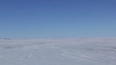 Frozen Great Slave Lake Video stock 78769827