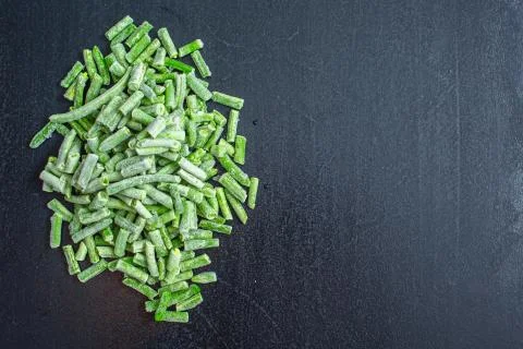 Frozen green beans Stock Photos
