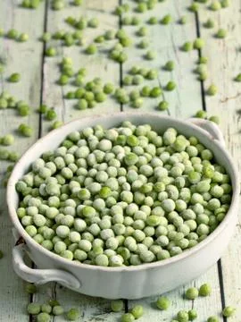 Frozen green peas Stock Photos