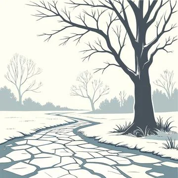 Frozen Ground Texture Winter Background (1) Stock Illustration