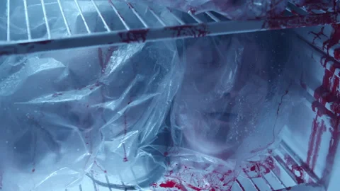 Frozen Heads in a Fridge Video stock 144442212
