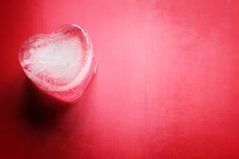 Frozen heart background Stock Photos